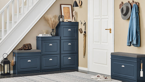 Rootz Shoe Storage Cabinet - Shoe Organizer - Shoe Rack - Space-Saving Design - 55x83x24cm