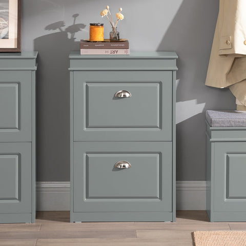 Rootz Schoenenkast met 2 kleppen - Schoenenkantelaar - Schoenenorganizer - FSC-gecertificeerd - Aan de muur te bevestigen - 100% recyclebare verpakking - 53 cm x 82 cm x 24 cm