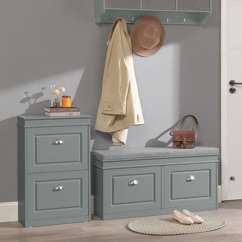 Rootz Schoenenkast met 2 kleppen - Schoenenkantelaar - Schoenenorganizer - FSC-gecertificeerd - Aan de muur te bevestigen - 100% recyclebare verpakking - 53 cm x 82 cm x 24 cm