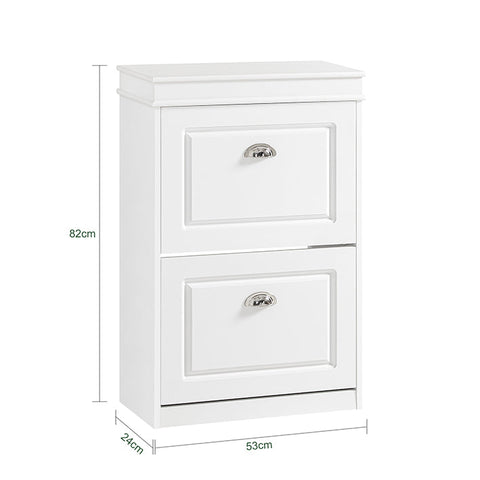 Rootz Schoenenkast met 2 kleppen - Schoenenkantelaar - Schoenenkast - FSC-gecertificeerd - Aan de muur te bevestigen - 100% recyclebare verpakking - 54 cm x 83 cm x 24 cm