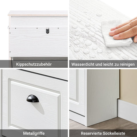Rootz Shoe Storage Cabinet - Shoe Organizer - Footwear Compartment - Space-Saving - MDF White - 54x83x24cm