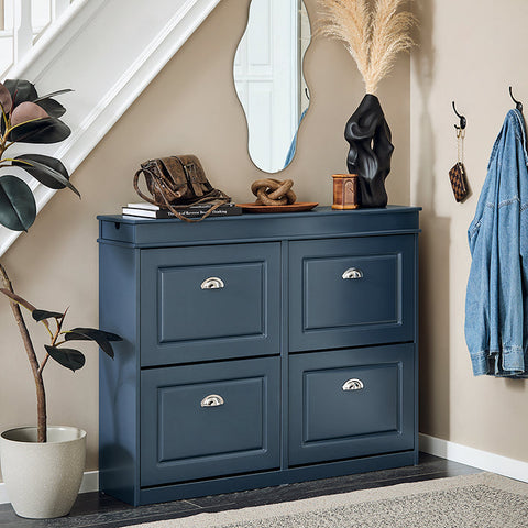 Rootz Shoe Storage Cabinet - Shoe Organizer, Shoe Rack - Eco-friendly, FSC Certified - 104cm x 83cm x 24cm - Perfect for Entryways