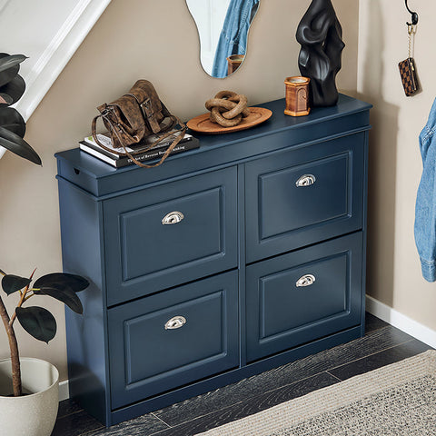 Rootz Shoe Storage Cabinet - Shoe Organizer, Shoe Rack - Eco-friendly, FSC Certified - 104cm x 83cm x 24cm - Perfect for Entryways