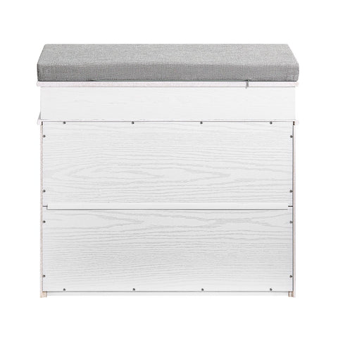 Rootz Multifunctional 2-in-1 Shoe Bench - Space-saving Storage - Shoe Shelf - Resilience Up to 113kg - 61x51x24cm