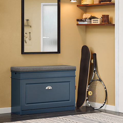 Rootz Shoe Storage Cabinet - Footwear Organizer - Shoe Holder - Space-saving Shoe Rack - With Flap - 75x52x24cm