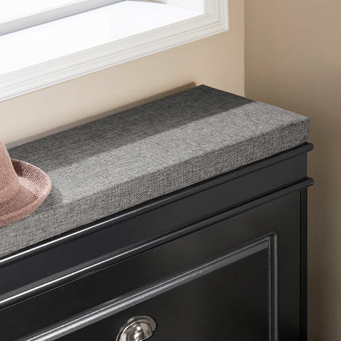 Rootz schoenenkastbank - schoenenopslag - schoenenorganizer - FSC-gecertificeerd - gedempte zitting - milieuvriendelijke verpakking - 75 cm x 51 cm x 24 cm