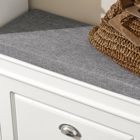 Rootz Schoenenkastbank met klep - Schoenenkantelaar - Schoenenopbergorganisator - FSC-gecertificeerd - 100% recyclebare verpakking - Comfortabel zitkussen - 75 cm x 51 cm x 24 cm