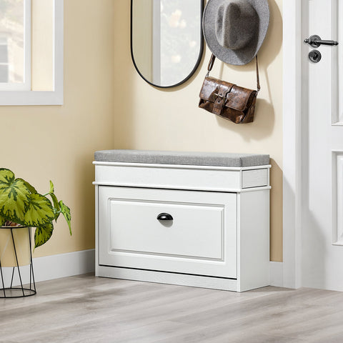 Rootz Shoe Bench - Space-Saving Design - Multifunctional Shoe Rack - Durable MDF - Supports 180kg - 75cm x 51cm x 24cm