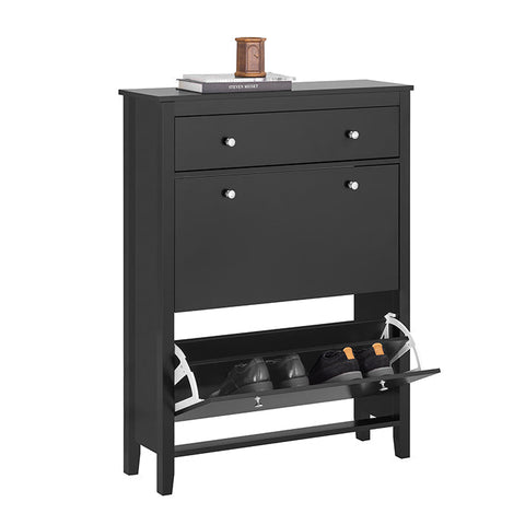 Rootz Shoe Cabinet - Entryway Storage - Shoe Organizer - MDF - Spacious Drawer - 80cm x 108cm x 25cm - Pre-sale Until 16/10/2024