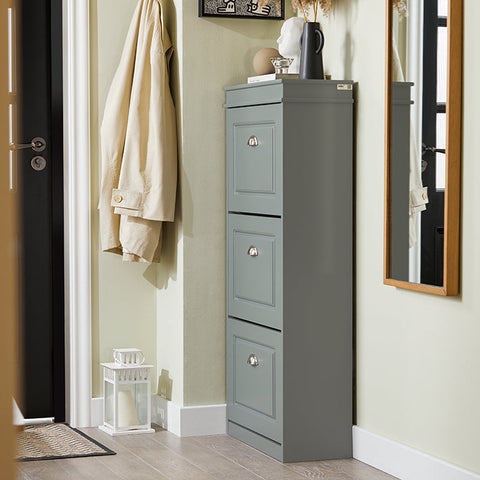 Rootz Shoe Cabinet with 3 Flaps - Shoe Tipper - Shoe Organizer - FSC Certified - Wall Attachable - 100% Recyclable Packaging - 53cm x 117cm x 24cm