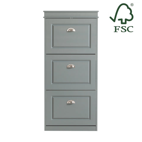 Rootz Shoe Cabinet with 3 Flaps - Shoe Tipper - Shoe Organizer - FSC Certified - Wall Attachable - 100% Recyclable Packaging - 53cm x 117cm x 24cm