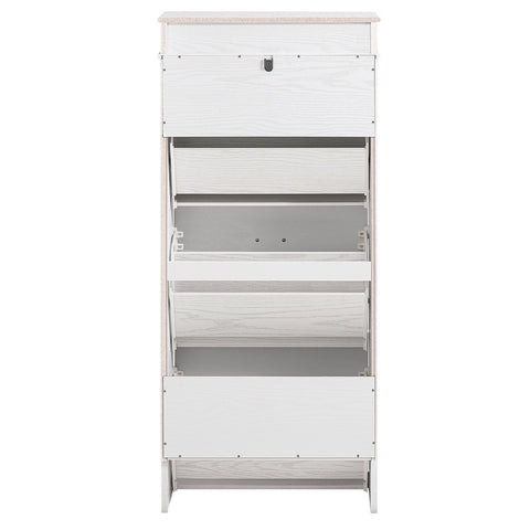 Rootz Shoe Cabinet - Shoe Tipper - Storage Shelf - Space-Saving Design - 53cm x 118cm x 24cm