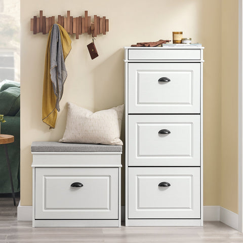 Rootz Shoe Cabinet - Shoe Tipper - Storage Shelf - Space-Saving Design - 53cm x 118cm x 24cm