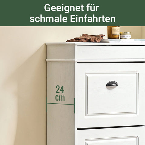 Rootz Shoe Cabinet - Shoe Tipper - Storage Shelf - Space-Saving Design - 53cm x 118cm x 24cm