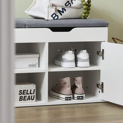 Rootz Shoe Storage Bench - Entryway Bench - Shoe Organizer - Adjustable Shelves - Dual-Seat - Space-Saving - 100cm x 48cm x 34cm