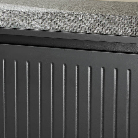 Rootz Shoe Cabinet - Shoe Storage - Shoe Organizer - Includes Seat Cushion - MDF,  Grey - 80x45x26cm