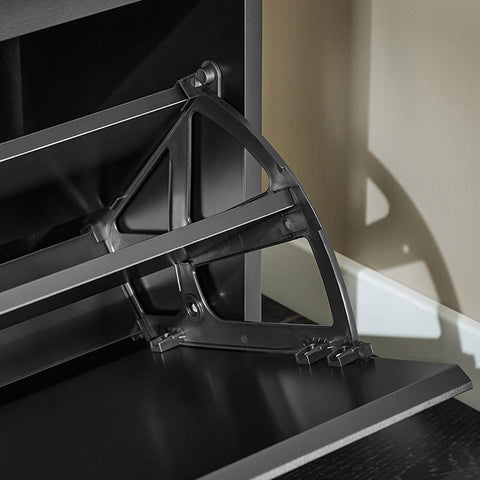 Rootz Shoe Cabinet - Shoe Storage - Shoe Organizer - Includes Seat Cushion - MDF,  Grey - 80x45x26cm