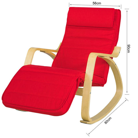 Rootz Rocking Chair - Nursing Chair - Relaxation Seat - Adjustable Comfort - Washable Cotton Cover - Modern Design - 69cm x 62cm x 73.5cm