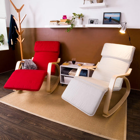 Rootz Rocking Chair - Nursing Chair - Relaxation Seat - Adjustable Comfort - Washable Cotton Cover - Modern Design - 69cm x 62cm x 73.5cm