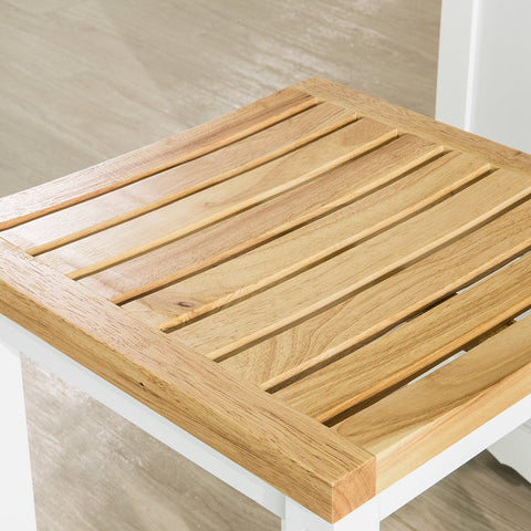 Rootz Set of 2 Wooden Stools - Kitchen Chairs - Counter Stools - Ergonomic Design - Durable Pine Wood Legs - Easy Maintenance - 35cm x 61cm x 35cm