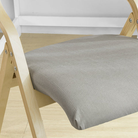 Rootz Klapstoel - Keukenstoel - Bureaustoel voor kinderen - Berkenhouten frame - Gewatteerd comfort - Afneembare wasbare hoes - 48 cm x 14 cm x 91 cm