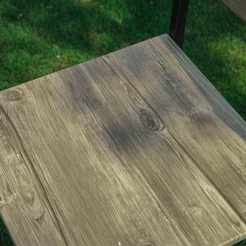 Rootz Modern Bar Stool Set of 2 - Counter Stools - High Chairs - Comfortable Backrest - Integrated Footrest - Ideal for Bars and Cafes - 39cm x 95cm x 41cm