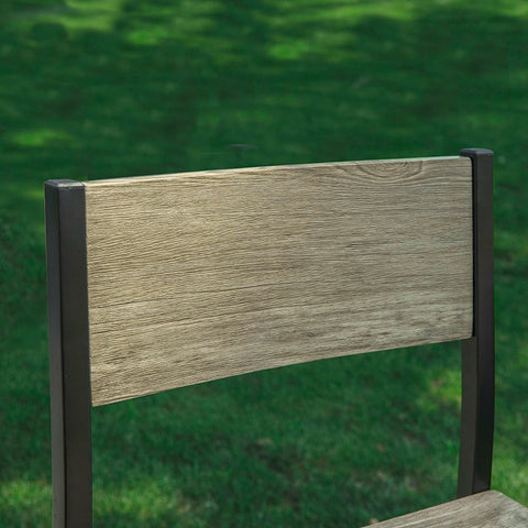 Rootz Modern Bar Stool Set of 2 - Counter Stools - High Chairs - Comfortable Backrest - Integrated Footrest - Ideal for Bars and Cafes - 39cm x 95cm x 41cm