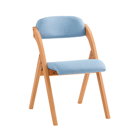 Rootz Folding Chair - Kitchen Chair - Desk Chair - Removable Washable Cover - Birch Wood Frame - 47cm x 77cm x 60cm