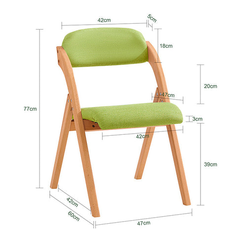 Rootz Folding Chair - Kitchen Chair - Desk Chair - Padded Comfort - Space-Saving Design - Removable Washable Cover - 47cm x 77cm x 60cm