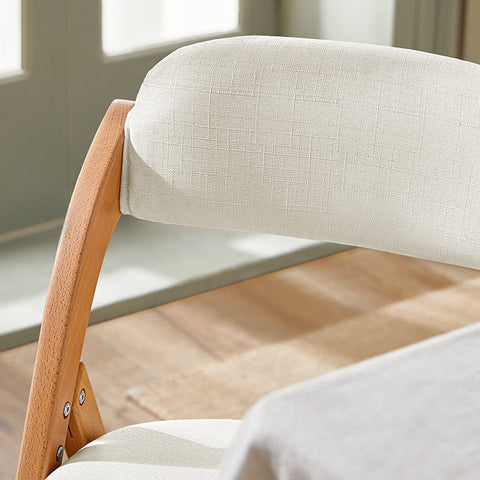 Rootz Wooden Padded Folding Chair - Comfortable Seat - Cushioned Backrest - Beech Wood Frame - 47cm x 77cm x 60cm