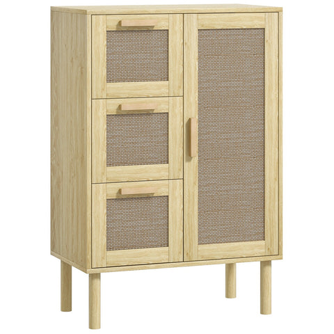 Rootz Boho-Style Cabinet - Storage Unit - Bathroom Organizer - Space-Saving Design - 55 x 30 x 82 cm
