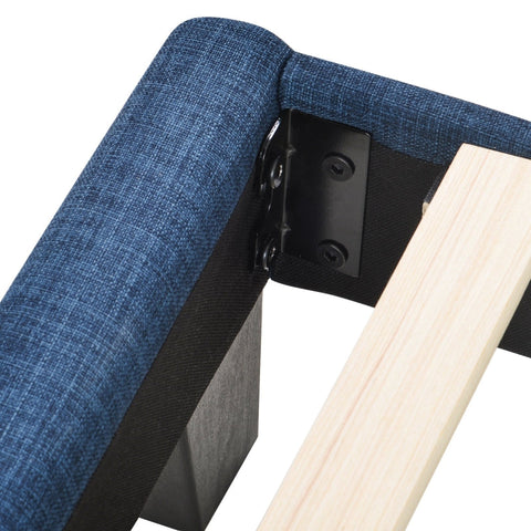 Rootz Double Bed with Headboard - Elegant Upholstered Bed - Sturdy Bed Frame - Optimal Support - 146L x 208W x 111H cm