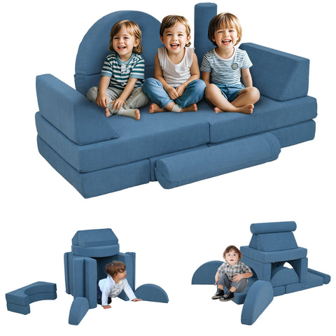 Rootz Soft Building Blocks Set - Play Sofa - Kids' Furniture - Promotes Motor Skills - 140L x 102W x 46H cm