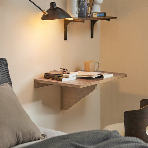 Rootz Wall-Mounted Folding Table - Kitchen Table - Desk - Space-Saving Design - Durable PB Material - Ideal for Small Spaces and Children's Rooms - 60cm x 26cm x 40cm