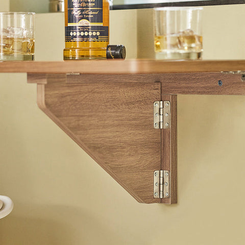 Rootz Wall-Mounted Folding Table - Kitchen Table - Desk - Space-Saving Design - Durable PB Material - Ideal for Small Spaces and Children's Rooms - 60cm x 26cm x 40cm