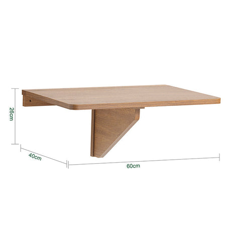 Rootz Wall-Mounted Folding Table - Kitchen Table - Desk - Space-Saving Design - Durable PB Material - Ideal for Small Spaces and Children's Rooms - 60cm x 26cm x 40cm