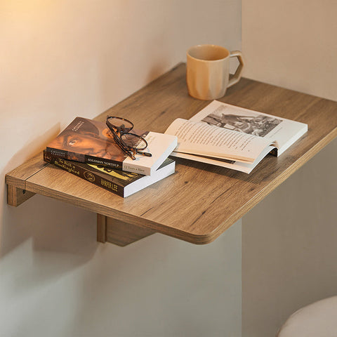 Rootz Wall-Mounted Folding Table - Kitchen Table - Desk - Space-Saving Design - Durable PB Material - Ideal for Small Spaces and Children's Rooms - 60cm x 26cm x 40cm