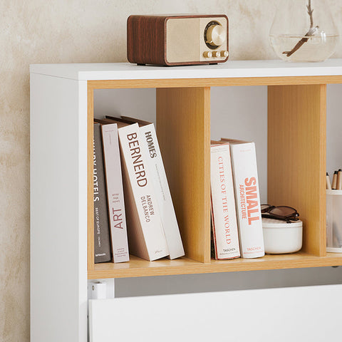 Rootz Multifunctional Desk - Laptop Desk - Foldable Computer Table - Ample Storage - 70x108x59cm, Folded: 70x108x25cm