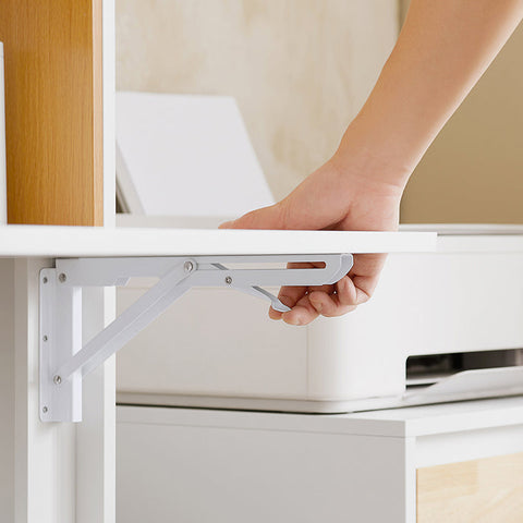 Rootz Multifunctional Desk - Laptop Desk - Foldable Computer Table - Ample Storage - 70x108x59cm, Folded: 70x108x25cm