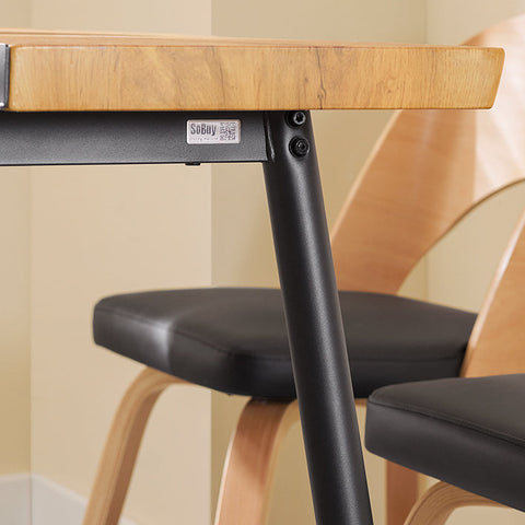 Rootz Multifunctional Table - Dining Table - Coffee Table - Durable MDF & Metal - 120cm x 75cm x 78cm - Stylish & Stable Design