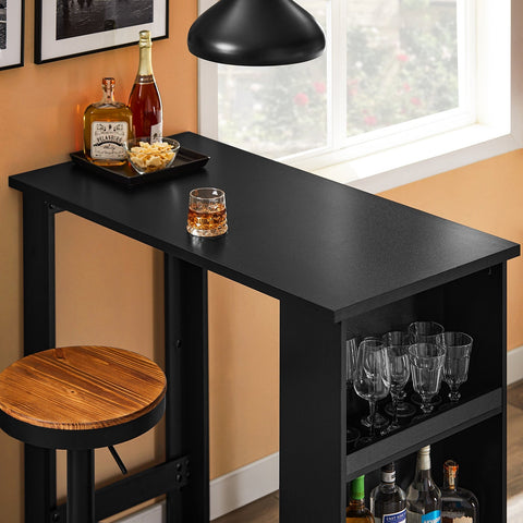 Rootz Kitchen Island Table - Breakfast Bar - Space-Saving Table - Durable & Robust - 112cm x 106cm x 57cm