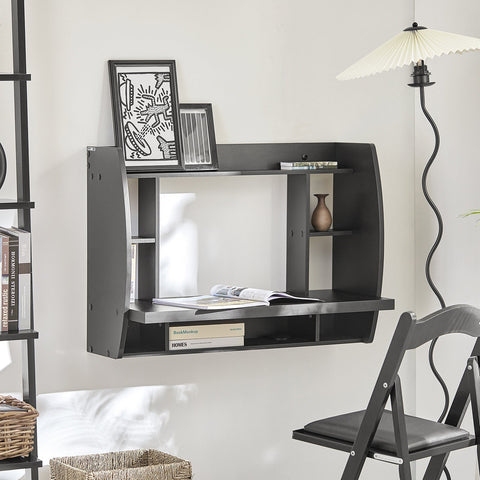 Rootz Wall Table Desk - Study Desk - Workstation - Ample Storage - 82cm x 39cm x 60cm