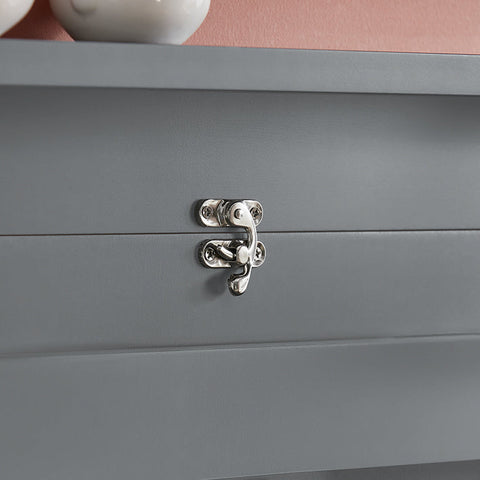 Rootz Wall-Mounted Folding Table with Blackboard - Desk - Dining Table - Space-Saving Design - Creative Memoboard Surface - Easy Assembly - Light Gray - 50cm x 76cm x 75cm