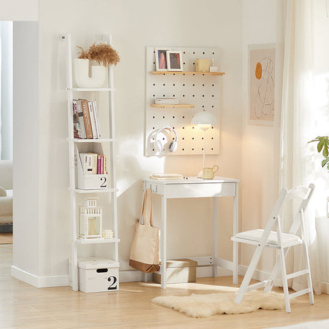 Rootz Modern Desk - Computer Table - Dressing Table - Compact Design - Storage Drawer - Side Hooks - MDF Construction - 60cm x 76cm x 40cm