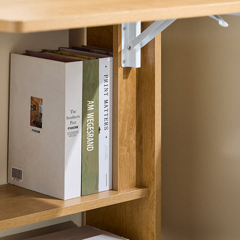 Rootz Multifunctional Desk - Foldable Computer Table - Laptop Desk - Ample Storage - 63x82x58cm