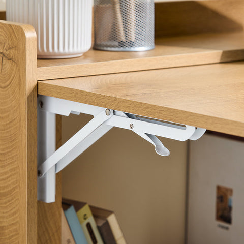 Rootz Multifunctional Desk - Foldable Computer Table - Laptop Desk - Ample Storage - 63x82x58cm