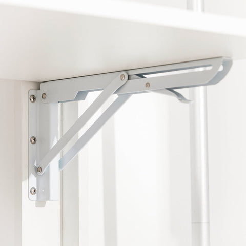 Rootz Foldable Desk - Computer Desk - Work Table - Multifunctional, Space-Saving, Secure Lock Design - White - 64cm x 82cm x 58cm