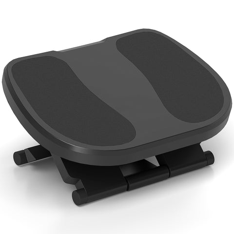Rootz Footrest Under Desk - Height Adjustable - Tilting 0-30° - Massage Function - 45cm x 34cm x 10-16.5cm