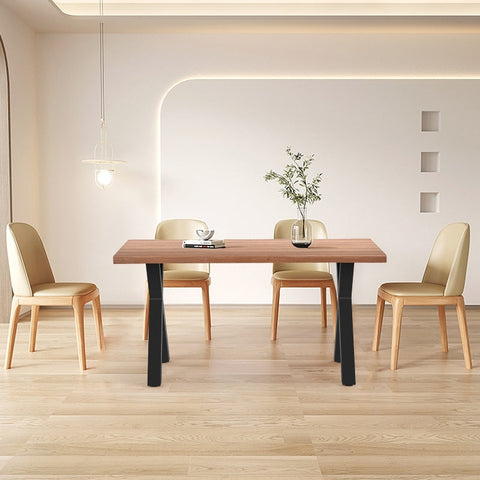 Rootz Modern Dining Table - Contemporary Table - Elegant Furniture - Durable MDF & Steel - 120L x 70W x 76H cm