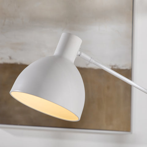 Rootz Industrial Standing Lamp - Floor Lamp - Adjustable Lighting - Enhances Ambiance - 30cm x 30cm x 131-155cm, White